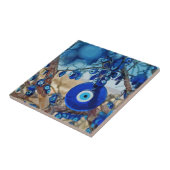 ナザールと木の飾水色 タイル (側面)