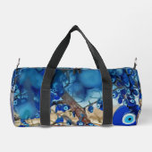 ナザールと木の飾水色 ダッフルバッグ (裏面)