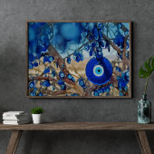 ナザールと木の飾水色 ポスター