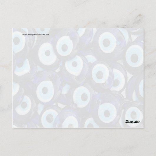 ナザールアミュレット イビルアイストーン 青い模様 ポストカード (裏面)