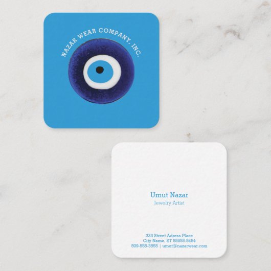 ナザールイビルアイプロテクションシンボルスクエアビジネスC スクエア名刺 (正面/裏面)