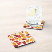 ナシが付いているパターン コースター (右側)