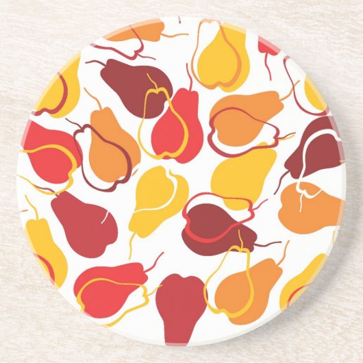 ナシが付いているパターン コースター (正面)