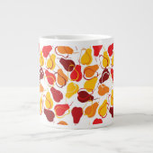 ナシが付いているパターン ジャンボコーヒーマグカップ (正面)