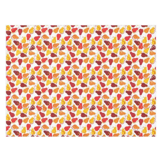 ナシが付いているパターン テーブルクロス (正面(横))