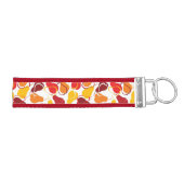 ナシが付いているパターン リストバンドキーホルダー (鍵右)