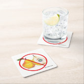 ナシのコースターを持つジョーカー無し スクエアペーパーコースター (インサイチュ)