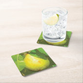 ナシのコースター スクエアペーパーコースター (インサイチュ)