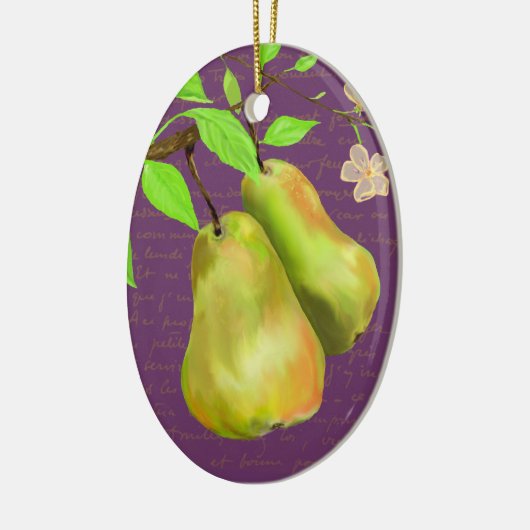 ナシの原稿のオーナメント セラミックオーナメント (左)