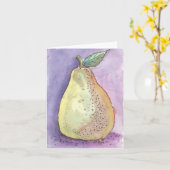 ナシの挨拶状 カード (黄色い花)
