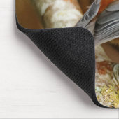 ナシの木にかわいい栗の《鳥》アメリカゴガラ マウスパッド (コーナー)