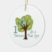 ナシの木に入った1つの枝角 セラミックオーナメント (左)