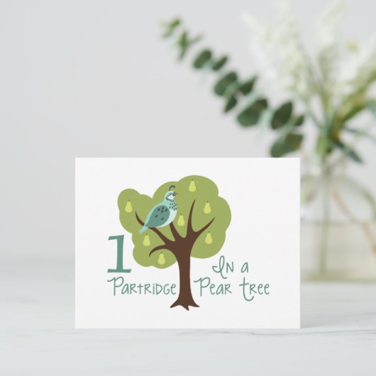 ナシの木に入った1つの枝角 ポストカード (スタンド正面)