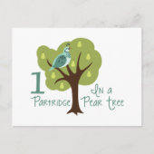 ナシの木に入った1つの枝角 ポストカード (正面)