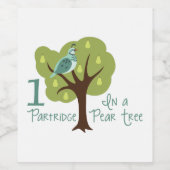 ナシの木に入った1つの枝角 ワインラベル (シングルラベル)