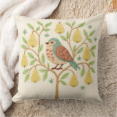 ナシの木に刺しゅうクリスマスパラトリッジ クッション (ブランケット)