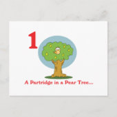 ナシの木に12日の枝編み ポストカード (正面)