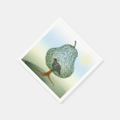 ナシの木のクリスマスユーモアの休日のパトリッジ スタンダードカクテルナプキン (角)