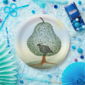 ナシの木のクリスマスユーモア休暇 ペーパープレート (パーティー)