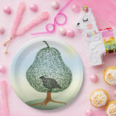 ナシの木のクリスマスユーモア休暇 ペーパープレート (パーティー)