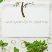 ナシの木の中のイモリも キッチンタオル (折り畳み)