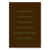 ナシの木の中のイモリも テーブルナンバー (裏面)