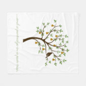 ナシの木の中のイモリも フリースブランケット (正面(横))