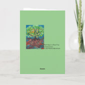 ナシの木の中のオウム カード (裏面)