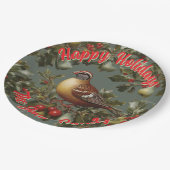 ナシの木の中のパトリッジ ペーパープレート (アングル)