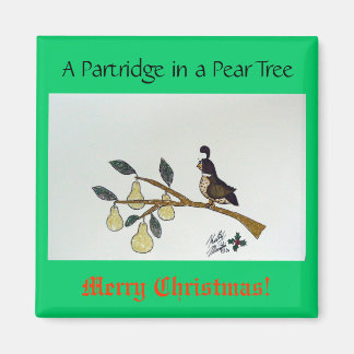 ナシの木の中のパトリッジ。 マグネット