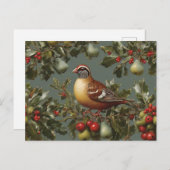 ナシの木の中のパラッジ シーズンポストカード (正面/裏面)