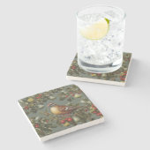 ナシの木の中のパラッジ ストーンコースター (横)