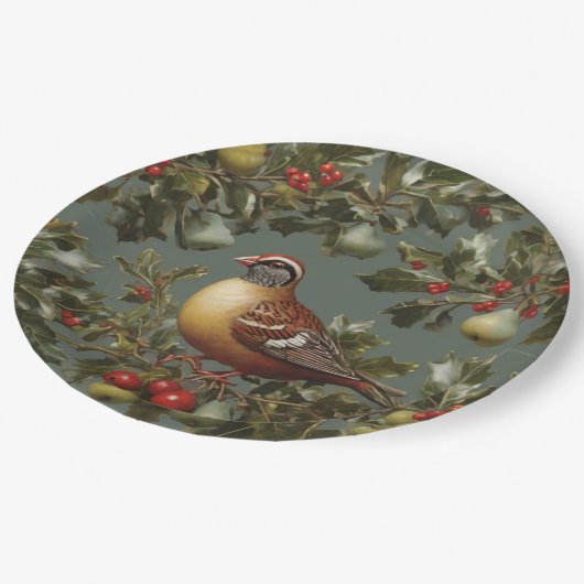 ナシの木の中のパラッジ ペーパープレート (アングル)