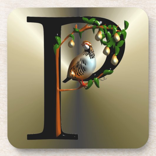 ナシの木の中の小枝 コースター (正面)