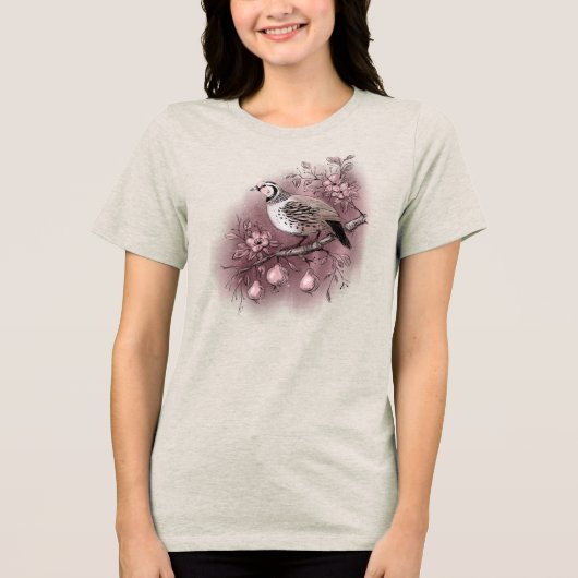 ナシの木の中の小枝 トライブレンドTシャツ (正面)
