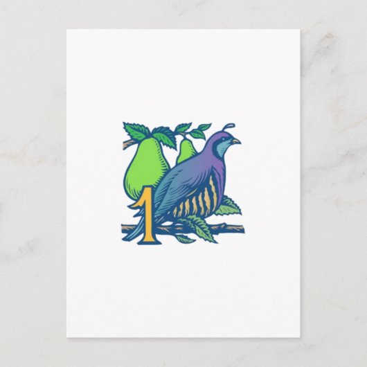 ナシの木の中の小枝 ポストカード (正面)