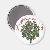 ナシの木の中の小枝 マグネット (正面/裏面)