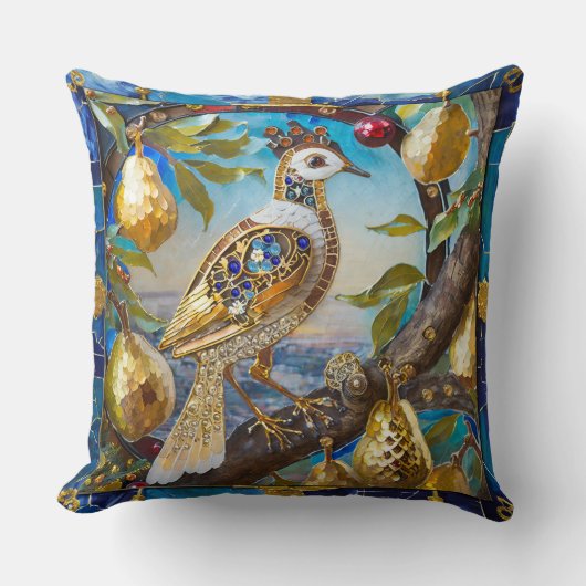 ナシの木の小枝 クッション (正面)