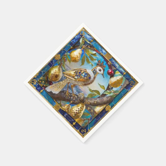 ナシの木の小枝 スタンダードカクテルナプキン (角)