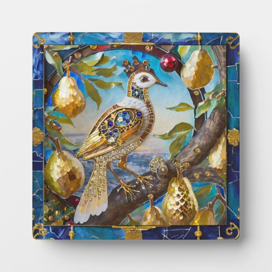 ナシの木の小枝 フォトプラーク (正面)