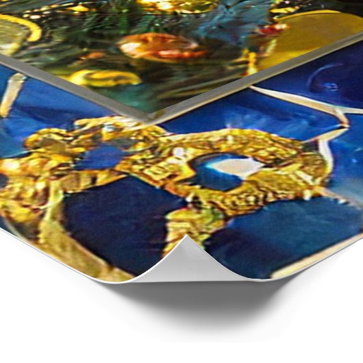 ナシの木の小枝 ポスター (角)