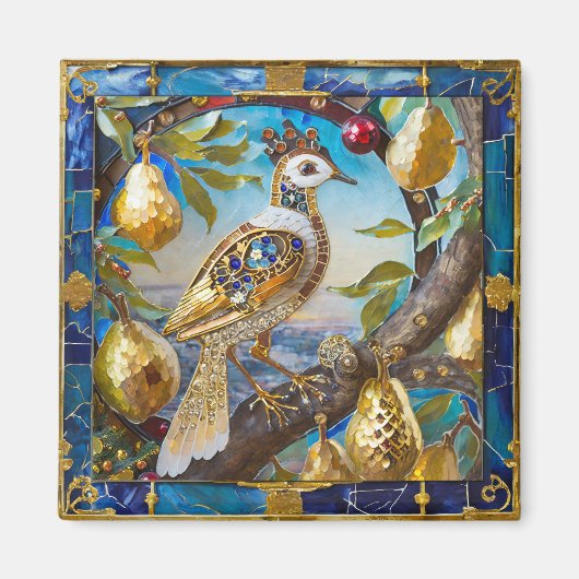 ナシの木の小枝 マグネット (正面)