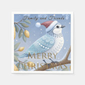 ナシの木の紙のナプキンに入ったパトリッジ スタンダードカクテルナプキン (正面)