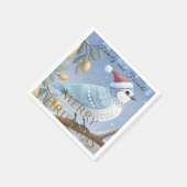 ナシの木の紙のナプキンに入ったパトリッジ スタンダードカクテルナプキン (角)