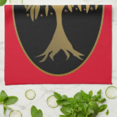 ナシの木の金ゴールド キッチンタオル (折り畳み)