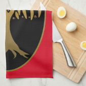 ナシの木の金ゴールド キッチンタオル (四つ折り)