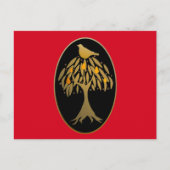 ナシの木の金ゴールド ポストカード (正面)