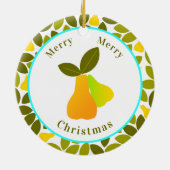 ナシの木の飾り – カスタム年 セラミックオーナメント (裏面)
