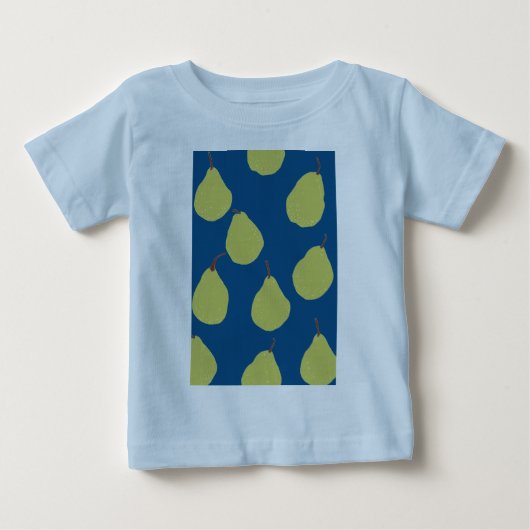 ナシの海軍と緑 ベビーTシャツ (正面)