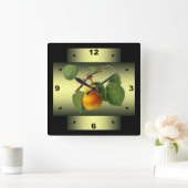 ナシの~の植物のフルーツの~のジョルジョGallesioの~ * ~ スクエア壁時計 (ホーム)